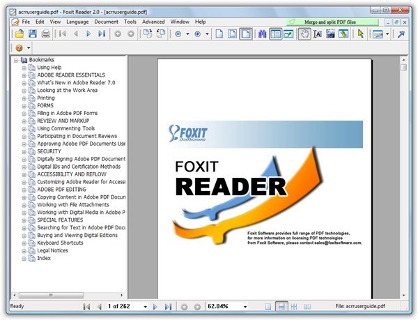Открыть PDF через foxit pdf reader