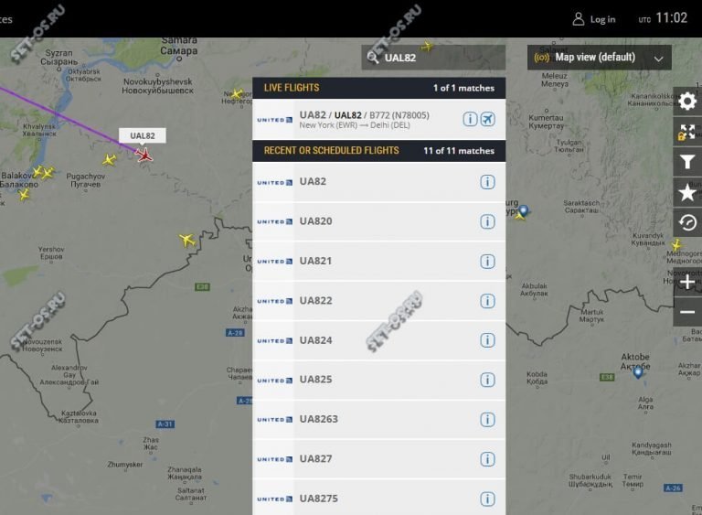Карта отслеживания самолетов в реальном времени по номеру рейса на русском языке бесплатно
