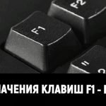 Значение клавиш F1 - F12 на клавиатуре компьютера