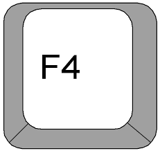 клавиша f4