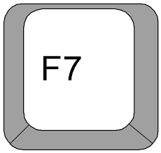 клавиша f7